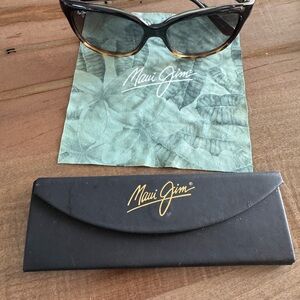 maui jim starfish mj744-02t black with tortoise sunglasses 56mm 16mm 140mm